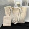 New 2025 Ladies Fashion Summer Straw Crossbody Bag Woven Shoulder Handbag Beach Holiday Shopping Messenger Purse for Women