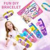 Girls' DIY Beaded Bracelet Kit - 100+ Alphabet Charms & Safe Elastic String, Educational Craft Toy for Ages 3+, Focus Training