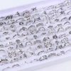 10/20/30/50Pcs/Lot Punk Finger Ring Set For Men Women Mix Style Flower Tai Ji Heart Love Snake Jewelry Party Gifts