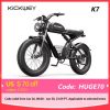 Electric Bike for Adults - 26”Fat Tire, Peak 1000W Motor, 7 Speed Electric Motorcycle Bicycle, 48V10AH Detachable Battery 4 Ridi