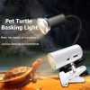 Reptile Heat Lamp Rotating Reptile Light Bracket with Clamp UVA/UVB Heating Lamp Bulb 25W/50W/75W for Turtle Lizards Snake Plant