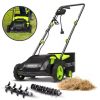 5 FT Landscape Rock Rake, 3 Point Attach Rake with 360 Degree Rotation Tow-Behind Garden Tool for Compact Tractors, Category 1