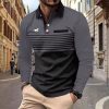 Men Fashion Long Sleeve Zipper Polo Shirt Men Casual Lapel Polo Shirt Fashion Polo Shirt Casual Men Polo Shirt Men Tops Polo
