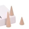 Solid wood cone ring rack, wedding ring, ring storage display board, jewelry window display, props, creative ornaments
