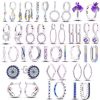 2023 Hoop Earrings 925 Silver Sparkling Pave U Shape Star Moon Fashion Earring Jewelry Gift For Women Girl Party Engagement