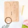 1pc Bead Design Diy Tray Beading Tray Necklace Making Board Wooden Rosary Organizer  Bracelet  Wrist  Chain Bangle Making Tray