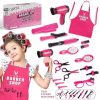 17pcs Girls Beauty Salon Set make up kit for kid pretend play toy cosplay for party game maquillage juguetes girls birthday gift