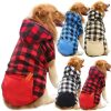 Dog or Cat Summer Clothes Waffle Grid Vest & Striped T-Shirt with Leash for Small Pets