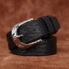 High-end light luxury double-sided bison leather belt men's genuine leather stainless steel men's business belt