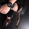 Leather Shoes Men Formal Fashionable Men'S Banquet Business Pointed Toe Low Top Leather Casual Soft Men'S Winter Cotton Shoes