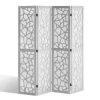 4 Panel Room Divider, 6Ft Folding Privacy Screen with Hand-Woven Diamond Pattern, Freestanding Partition Room Separator