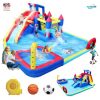 Inflatable Slide Water Park Trampoline Bouncing House Outdoor Garden For Endless Fun to Kids with Blower and Toys