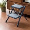 Nordic Home Creative Portable Ladder Multifunctional Acrylic Folding Chair Indoor Transparent Three-step Ladder Ladder for Home