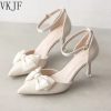 Real Picture Rhinestone Leather Cross Strap 65Mm Block Heeled Sandals Women Shoes Chunky Heels Women High Heel Square Toe Shoes