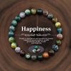 Natural Stone Beads Bracelet For Women Men Amethysts Crystal Quartzs Agate Tiger Eye Elastic Bangles Reiki Healling Jewelry Gift