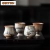 210ML Master Cup Hand-embossed High-end Ceramic Tea Set Cups Purple Pottery Kung Fu Tea Cup Ceramics Teaware  Cup for tea
