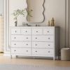 9 Drawer Dressers for Bedroom, Modern Large Wood Dresser Chest of Drawers, Wide Dresser Organizer for Living Room, Hallway, Waln