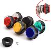 Universal Air Intake Filter Heat Shield Cover 2.5" TO 3.5" Stainless Steel Burnt Blue Sliver Neo Chrome Carbon filter BX100773
