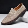 New slip-on thick soled casual leather shoes British retro round head handmade leather fringe lazy loafers men
