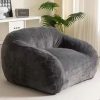 Mid Century Modern Loveseat Sofa with Wooden Arms Leather Office Couch 2-Seat Wood Love Seat Lounge Armchair Living Room