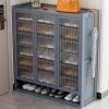 Tribesigns 6-Tier Shoe Cabinet with Louvered Doors, Large Wooden Shoe Storage Cabinet with Adjustable Shelves