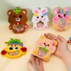 Cartoon Non Woven Shake Pendant DIY Material Kits For Children Kids Easy To Paste Accessories Handmade Crafts Shaker Puzzle Toys