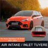 1pcs Universal Car Front Bumper admission air  Turbo Air Intake Pipe Kit ABS Turbine Inlet Kit Pipe Air Funnel Carbon Fiber Look