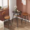 Modern Standing Table Bar Table Height Adjustable 70-90cm, Stainless Steel Round Base Wear-resistant Outdoor Tavern Table Beer