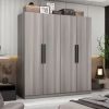 Corner Hall Tree with Shoe Bench Entryway,Coat Rack with 10 Metal Movable Hooks Floor Standing Clothes Rack Shoes Shelf