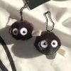 YANZAI3pcs Plush Small Briquette Pendant Accessory Keyrings fit Bag Charms Purse Accessory for Miyazaki Hayao Comic Fans