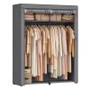 Large White Bedroom Wardrobe with 4 Doors 2 Drawer High Wardrobes with Shelves and 2 Rails, Wardrobe