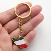 Amaxer Map of Iran Flag Keychains For Women Men National Map Pendants Stainless Steel Jewelry Friend Gifts