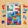 1PC Wooden Block Puzzle Versatile Animal Intelligence Block Puzzle Game Traffic 3D Puzzle Board Children's Education Puzzle Toys