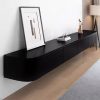 Board TV Cabinet Stand Panel Set with LED Light Drawer Living Room Home Furniture Home Furniture Board TV Cabinet with LED Light