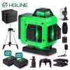LFINE 16 Lines Professional Laser Level with Suitcase Automatic 360°Self-leveling Laser Horizontal Vertical Green Lines Tools