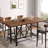 3 Pieces Bar Table and Stools Set, Bistro Table Set with Glass Holder, 2 Tier Wine Rack & Storage Shelves, Kitchen Counter Table