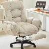 Soft Cloth Wide Fixed Armrests Home Gaming Desk Chair Leather Thick Ergonomic Office Chair Adjustable Gamer Computer Sofa Chairs
