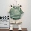 Summer cotton cartoon casual childrens set Baby Clothes girl girl boy T-shirt+shorts 2 pieces of 0-4-year-old childrens clothing