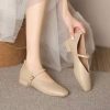 Elegant Women's Chunky Heels Mary Jane Shoes Square Toe Double Ankle Strap Pumps for Women Patent Leather High Heels Party Shoes