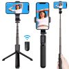 Q18 Desktop Following the shooting Mode Gimbal Stabilizer Selfie Stick Tripod with Fill Light for iPhone Cell Phone Smartphone
