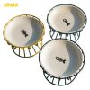 Movable Lifting Pet Hanging Food Bowl Pumpkin Shaped Stainless Steel Water Bowl for Rabbit Hamster Bird Cat Pet Feeding Supplies