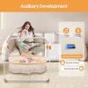 ADORNEVE Low Loft Bed Twin Size with 7 Storage Drawers, Bookcase and LED Lights, Metal Kids Loft Bed with 14" H Safety Guardrail