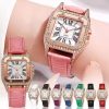 Top Brand Elegant Women Leather Strap Watch Casual Ladies Quartz Wristwatch Female Bracelet With Watch Set Clocks Reloj Mujer