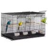 Chicken Coop Large Metal Chicken Run for 6/10 Chickens Poultry Cage with Waterproof Cover for Duck Walk-in Chicken Pen