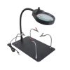 40X Magnifying Glass With 2 LED Light For Inspect Maps Stamps Jewelry Circuit Boards Handheld With lamp Magnifier
