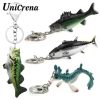Fish Keychain Creative Handmade Fish Model Key Ring Trout/Snapper/Tuna/Salmon/Bass Keychain Fishing Themed Key Holder Accessory