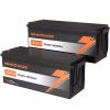 DJLBERMPW 24V 100Ah LiFePO4 Battery Lithium Iron Phosphate Batteries in 100A BMS for Marine Trolling Motor RV Solar Golf Carts