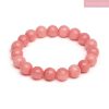Natural Stone Pink Chalcedony Bracelet for Woman for Gift Handmade Gem Semi Precious Gemstone Lucky Chakra Couple 6/8/10/12mm