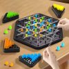 Geometry Chain Triangle Chess Puzzle Game Toy Board Game Logical Thinking  Rubber Band Game Party Family Interactive Battle Set