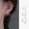 Fashion Sliver Color Twist Hoop Earring For Women Minimalist Geometric Round Circle Earrings Wedding Jewelry Accessories Gifts